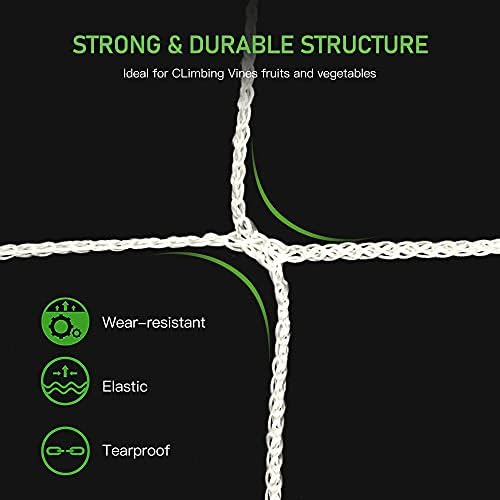 Trellis Netting, CANAGROW Heavy-Duty Garden Plant Trellis Netting for Climbing Plants, Outdoor Indoor Grow Net for Beans Tomatoes Peas Pumpkin Flowers, 6x15ft, Pack of 2 - Image 3