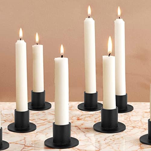 8 Pcs Black Retro Candle Holders, Candlestick Holder - Image 6