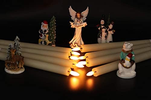 GenSwin Flameless Taper Candles LED Battery Operated Remote Timer Ivory - Image 5