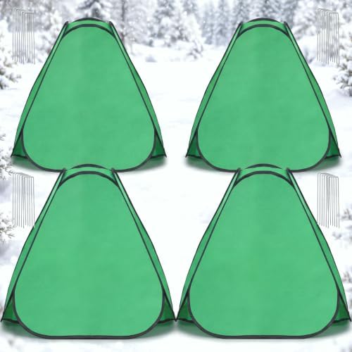 4 Pcs Plant Covers Freeze Protection,22 x 22 x 24 in,Bright Green by Wesnoy