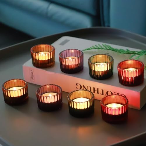 VOHO 24pcs Multicolor Votive Candle Holders for Centerpiece Decorations - Image 2