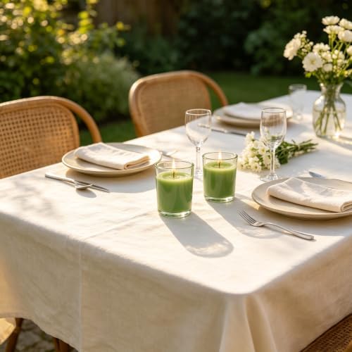 BERYSCEN Premium Bulk Sage Green Glass Votive Candles for Events Home Décor - Image 6