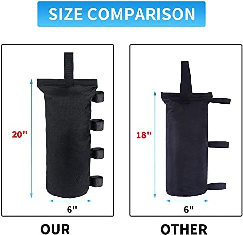 Joramoy Canopy Weights Tent Sand Bags Set of 4 120LBS No Sand - Image 5