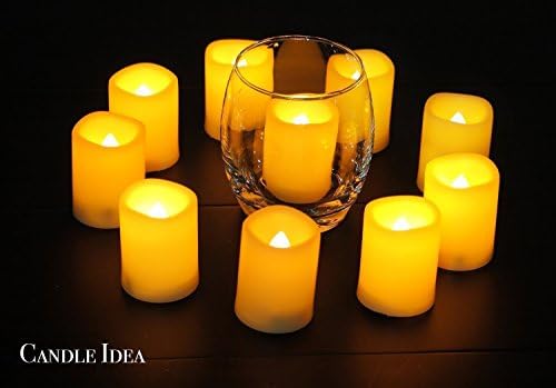 Flameless Votive Candles with Remote Control and Timer Bulk Set of 10 Tealight Candles/Realistic Outdoor Flickering Battery Operated LED Tea Lights (Batteries Included) 200Hours - Image 3