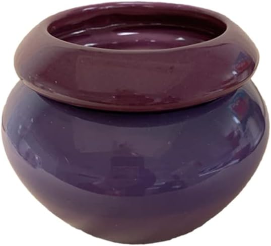 Maryland China Tri-Color Purple 3.75" Opening Urn Shaped Self Watering Planter