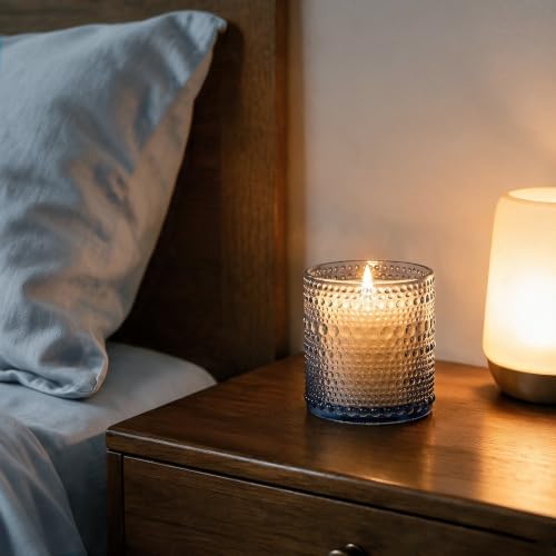 DARJEN 12 Pcs 8oz Glass Candle Jars with Lids, Candle Tins-Blue - Image 6