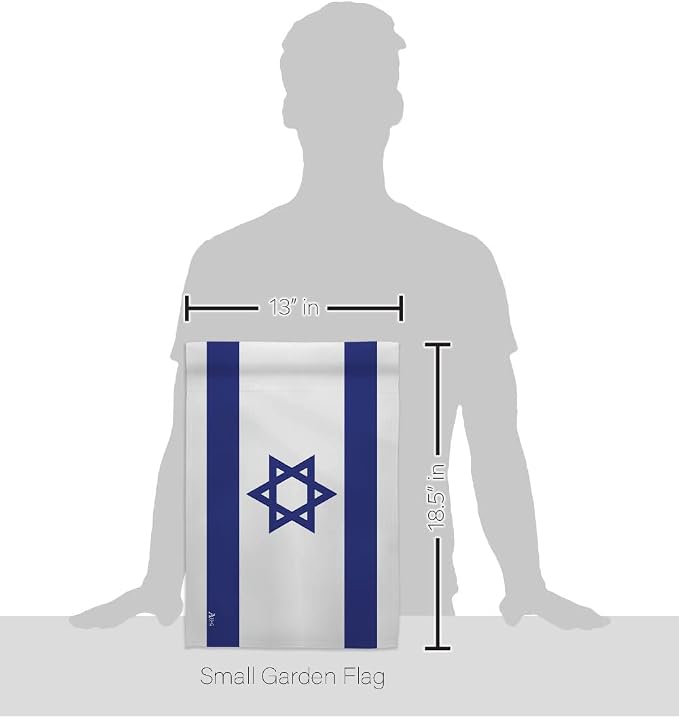 Israel Flag Bandera de Israeli American Flag for Outside Banner Pack Lawn Garden Outdoor Wall Poster Door Grave Cemetery Tapestry Grandma Gifts Cemetery Decor Jewish Decorations Made in USA