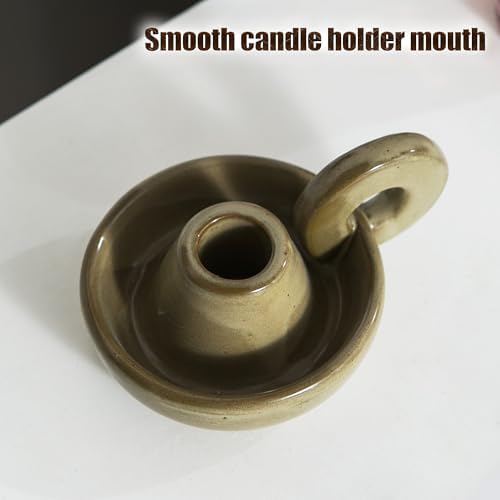 Candle Holder Ceramic Candlestick Holder, Candlelight Stand for Spell Candles, Taper Candles, and Incense, Halloween Christmas Dining Room Home Decoration Display - Image 5