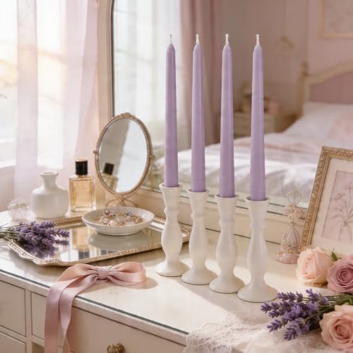 Viyffo Taper Candles, 10 Inch, 12 Pack, Purple – Unscented - Image 7