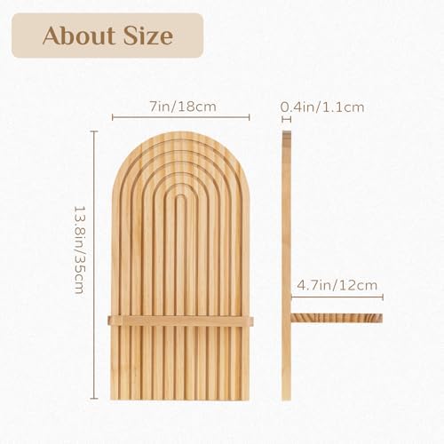 Boho Wall Decor Set of Two: Wood Wall Candle Holder - Image 3