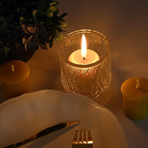 DEYBBY Beeswax Votive Candles 12-Hour Burn Unscented Small Candles 6 Pack - Image 3