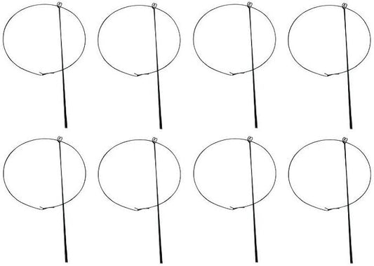 14" Wide x 24" Tall Single Ring Green Peony Hoop Plant Supports (8)