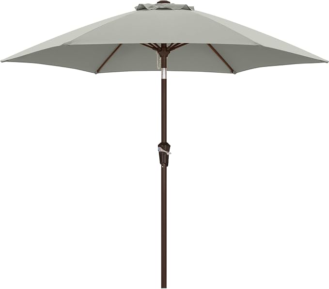 ABCCANOPY 7.5FT OutdoorPatio Umbrella, UV Protection Table Umbrella w/Crank for Easy Set Up, Suitable for Garden, Lawn, Deck & Backyard (Gray)
