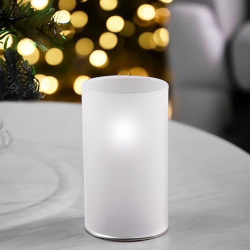 WGVI Hurricane Candle Holder Sleeve, W: 5", Ht: 10", Frosted Glass Cylinder Open Both Ends, Chimney Tube Shade, 6 Pieces - Image 7