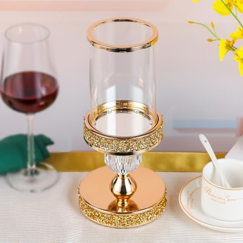 Hurricane Candle Holders for Pillar Candle, Pillar Candle Holder, Crystal Candlesticks Holder for Dining Coffee Table, Wedding,Events,Parties, Home Decor YL031SD - Image 2