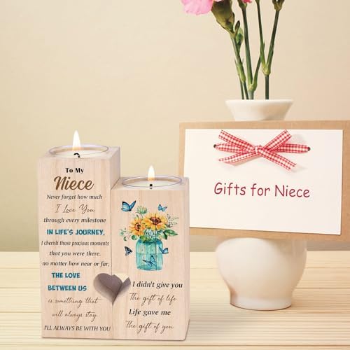 Niece Gifts from Auntie, Candlestick, Christmas Birthday Gifts for Niece - Image 3