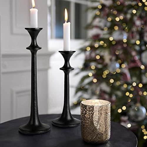 Black Iron Taper Candle Holder - Set of 3 Decorative Candle Stand - Image 4