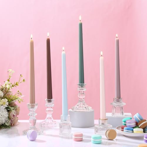 Nuanchu 24 Pcs Morandi Taper Candles, 10 Inch Tapered Smokeless - Image 4