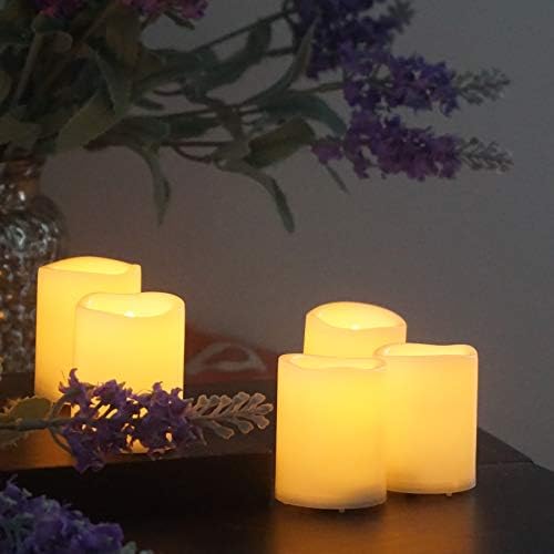 White Plastic Battery Operated Flameless LED Votive Tealight Candles 36 PCS - Image 3