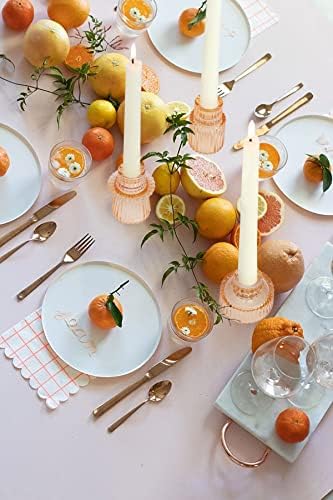 Vixdonos Glass Candlestick Holders Tealight Candle Holders for Table Centerpieces, Wedding Decor and Dinner Party (6 Pcs, Yellow) - Image 5