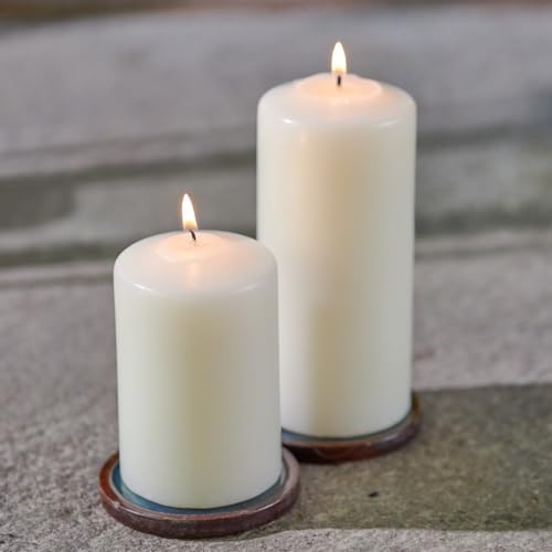 Simply Soson Ivory Pillar Candles 3x4, Set of 6, Unscented Bulk Pack - Image 5
