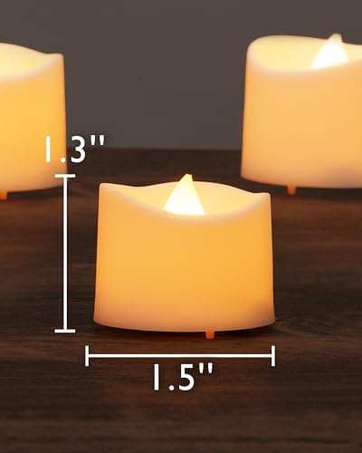 Homemory 12-Pack Flameless Tea Lights Candles Battery Operated, 200+ Hours - Image 2