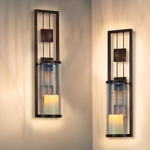 Shelving Solution Wall Sconce Candle Holder Metal Wall Decorations for Living Room, Bathroom, Dining Room, Set of 2 - Image 4