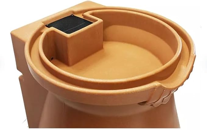 Rain Wizard Decorative Urn Rain Barrel, Durable polyethylene Resin, with Brass Spigot, Flat-Back Design,Perfect for Gardening Any Home (Terra Cotta, 65 Gallon)