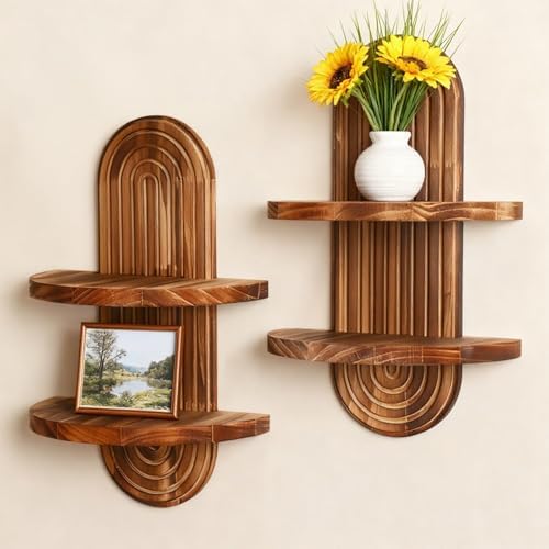 Artilady Boho Shelf Wall Decor, Wood Trinket Shelves for Storage Display by Artilady