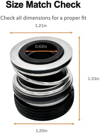 PS-200 5/8 in Pool Pump Shaft Seal, Replaces 354545, 2 Pack | Compatible with Aqua-Flo XP, XP2 and XP2e pumps; also replaces AS-200, 92500150 and SPX2700SA