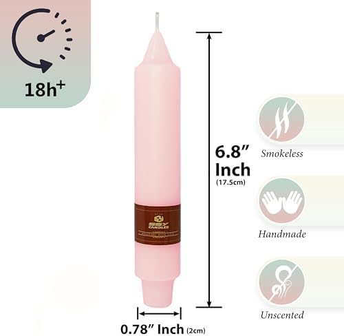 Pastel Candy Colored Taper Candle Candle Sticks, Cute 7 Inch Mini Pillar Candles Taper Candles, 4PCS Handmade Unscenteds Candlesticks for Festive, Party, Spell, Wedding, Home Decor - Image 2