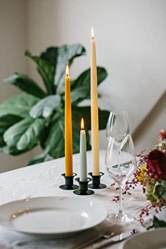 Kunstindustrien® Taper Candles, Set of 4, 13.8" – Made in Denmark, Long Burning Candles 15h, Unscented & Smokeless Candlesticks – Elegant Tall Candles for Weddings Dinners & Home Decor (Pastel Yellow) - Image 5
