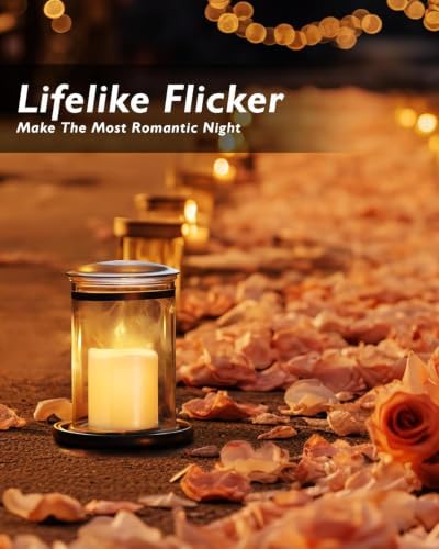 Homemory 12 Pack Ivory Flameless Flickering LED Votive Tealights Candles - Image 6