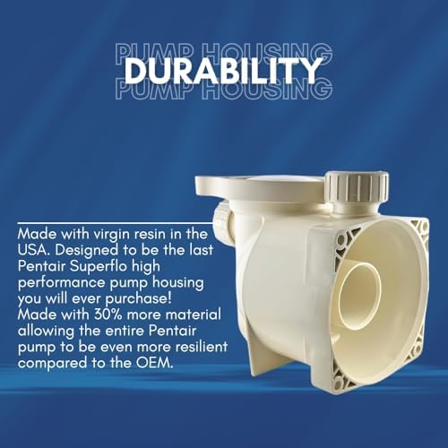 350089 Superflo Housing Compatible with Pentair Superflo/Superflo VS Inground Pool and Spa Pumps - Works with All Superflo Single Speed Pool Pumps and Superflo 342002 342001 VS Pool Pumps