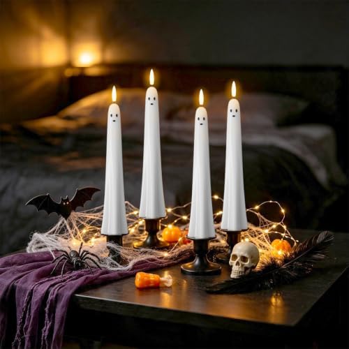 Ghost Flameless LED Taper Candles Battery Operated Remote Timer - Image 3