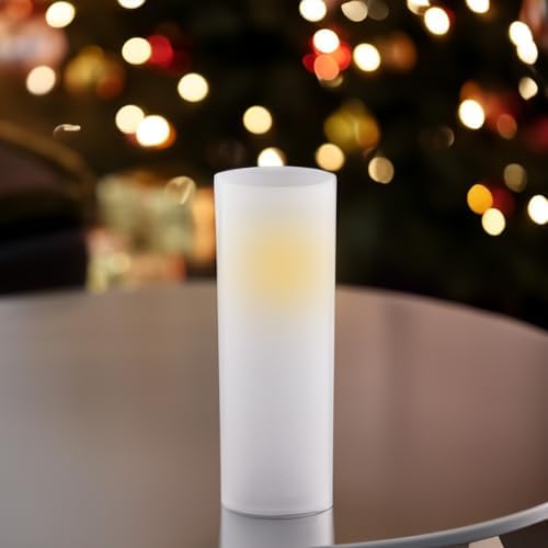 WGVI Hurricane Candle Holder Sleeve, W: 3", Ht: 10", Frosted Glass Cylinder Open Both Ends, Chimney Tube Shade, 6 Pieces - Image 5