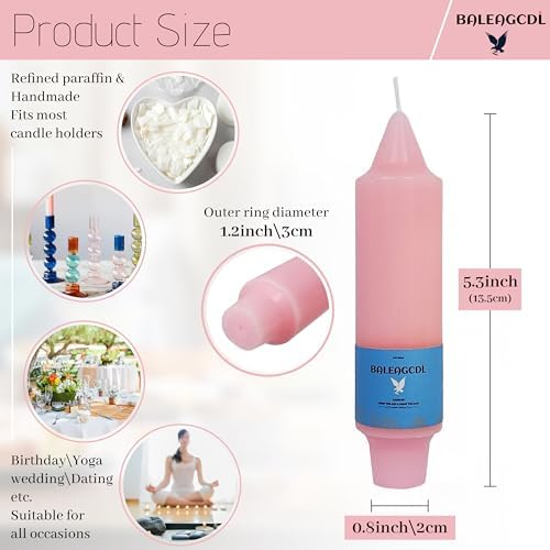 Handmade Unscented Taper Candles Slow Burn Blush Pink Candle 5 Inch Short Candle Sticks Smokeless Unique Candlesticks for Weddings Gifts Home Decoration 4 Pcs - Image 3
