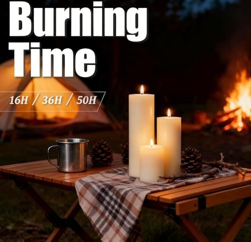 Ivroy Pillar Candles Bulk Set of 36，Hurricane Candles，3 Different Lengths 2 x 3/6/8 Inch (12 Each)，Dripless Unscented Smokeless，Gives You a Better Atmosphere When Organizing an Event Party. - Image 6