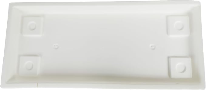 The HC Companies 23.5 Inch Venetian Rectangular Plant Saucer - Indoor Outdoor Plastic Plant Trays for Pots - 23.5"x7.5"x1.3" White
