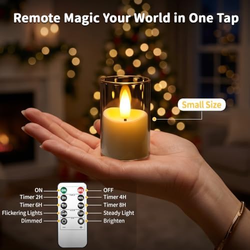 Rechargeable Flameless Candles with Timer Remote - Image 2