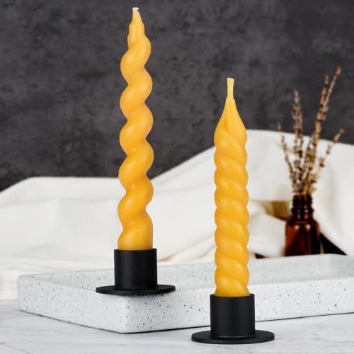 DEYBBY Black Metal Taper Candle Holders Set of 8 - Image 3
