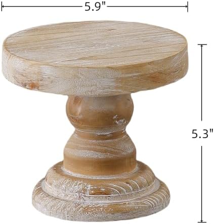 SOFE Farmhouse Wood Risers Display Stands, 5 Inches Tall Display Pedestal - Image 3