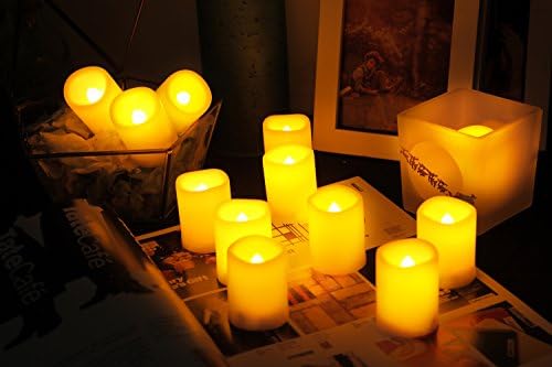 CANDLE CHOICE Battery Operated Flameless Votive Candles Realistic Flickering Fake Electric LED Tea Lights Set Bulk Wedding Party Halloween Christmas Decorations Table Centerpieces Batteries Incl 24PCS - Image 5