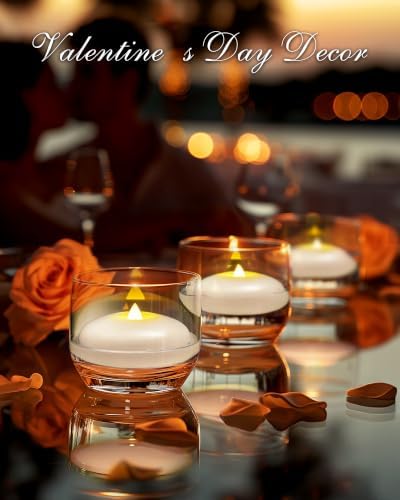Homemory 12Pack 3" White Flameless Floating LED Candle, Waterproof Tealight - Image 5