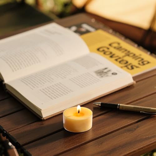 Citronella Scented Tea Lights Candles – Yellow – 6 Hour Burn – 100% Palm Wax – Scented Tealight Candles for Outdoor Summer Nights, Patio Dining – 16 Pack Scent Votive Candle - Image 6