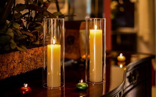 CYS EXCEL 6 PCS (H:10" D:3") Open Ended Glass Hurricane Candleholder Tube Shade Bottomless Candle Chimney Cover - Image 7