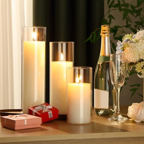 Shihanee 3 Pillar Candle and Holder, L, White - Image 7
