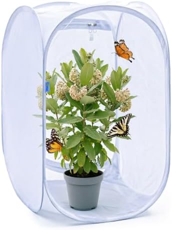 Pop‑up Butterfly Habitat Enclosure with High‑Clear PVC Panel & Fine Mesh by GDanes