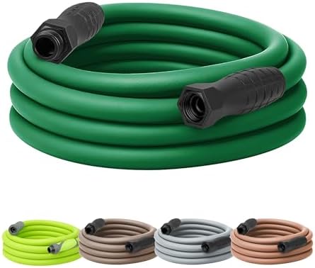 Flexzilla Colors SwivelGrip Garden Hose 5/8 in. x 25 ft., Lightweight All-Weather Water Hose, Durable and Flexible, Leak-Free Connections, Forest Green by Flexzilla