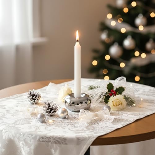 Silver Modern Doughnut Shaped Candlestick Holder (1 Pack) - Image 3